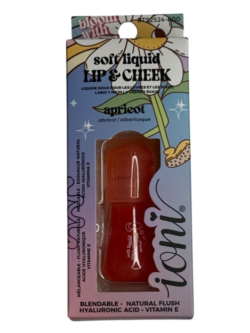 ioni Glow Getter Lip Cheek Apricot Liquid Blush Hyaluronic Vegan